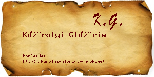 Károlyi Glória névjegykártya